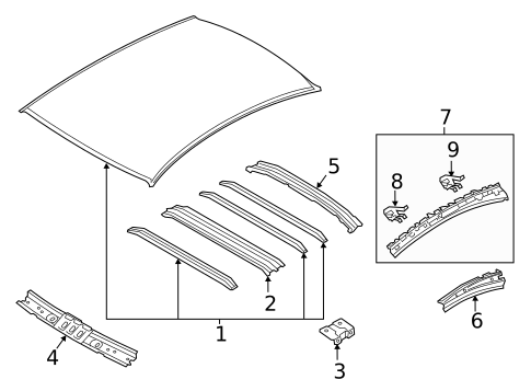 Roof & Components for 2021 Subaru Legacy #0