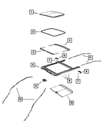 5183177AA - Body Sheet Metal Except Doors: Sunroof Frame Bracket for Mopar Image