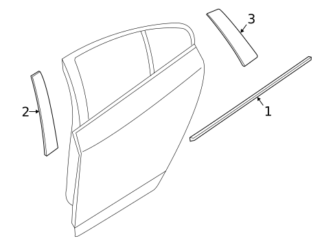Exterior Trim - Rear Door for 2015 Volvo V60 #0