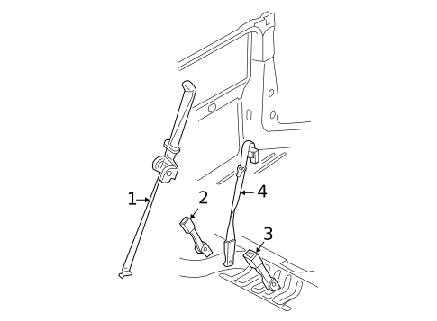 Rear Seat Belts for 2004 Lincoln Navigator #1