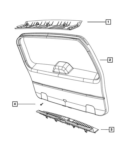 Lift Gate Panel and Scuff Plate for 2012 Jeep Liberty #0
