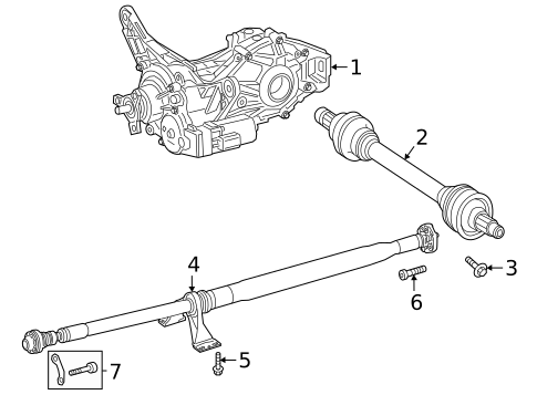 Axle & Differential for 2021 Mercedes-Benz GLA 35 AMG&reg; #0