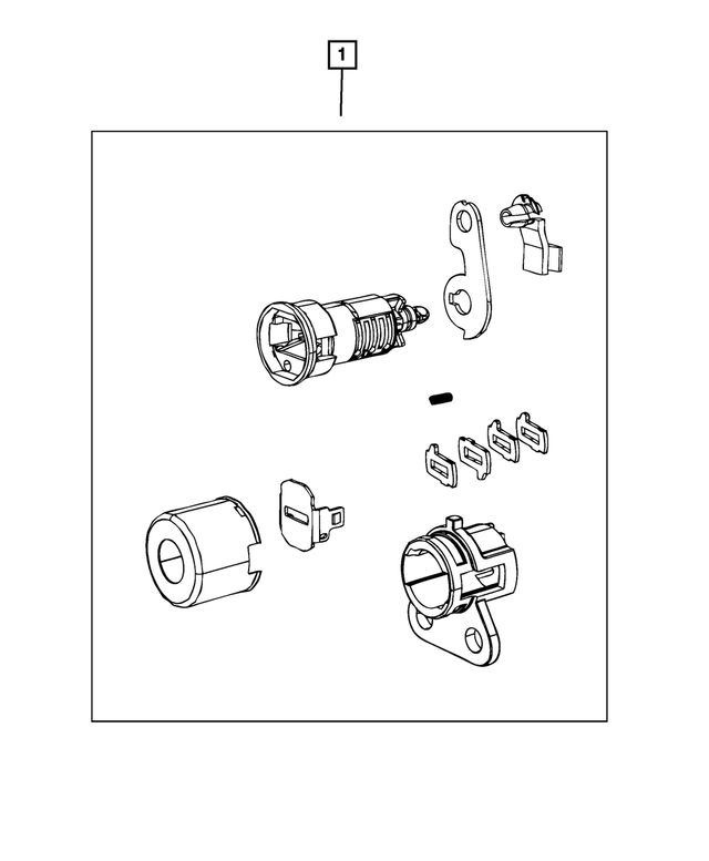 68440836AA - Doors, Door Mirrors and Related Parts: Door Lock Assembly Cylinder for Mopar Image