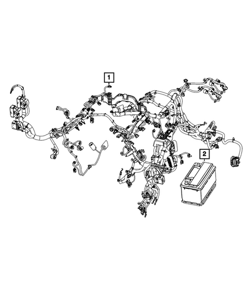 Battery, Battery Tray and Cables for 2025 Ram 2500 #1