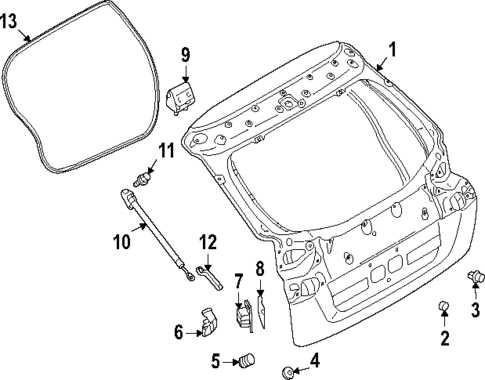 Lift Gate for 2025 Mitsubishi Eclipse Cross #0