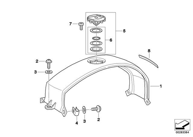 46632352178 - : Sealing Strip - L=85 for BMW-Motorrad Image