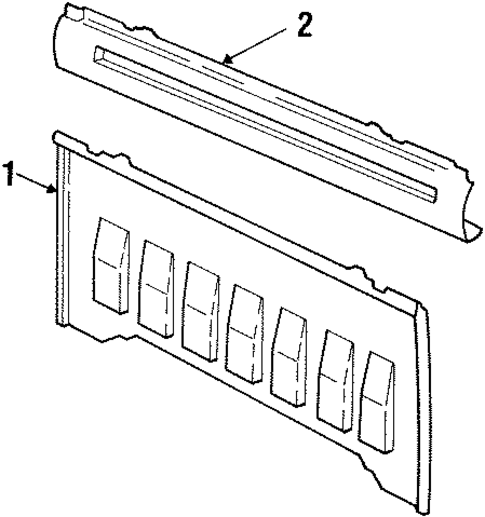 Back Panel for 1992 GMC C2500 Pickup #1