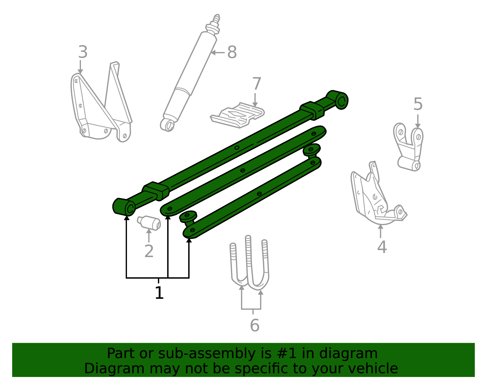 Genuine OEM Ford Part - Leaf Spring Assembly 6L3Z-5560-MD | Genuine OEM ...