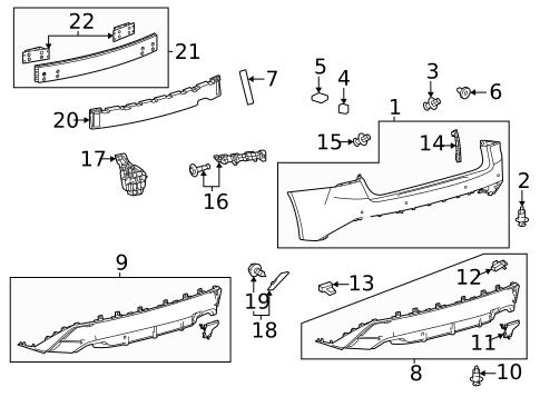 Bumper & Components - Rear for 2025 Lexus IS300 #0