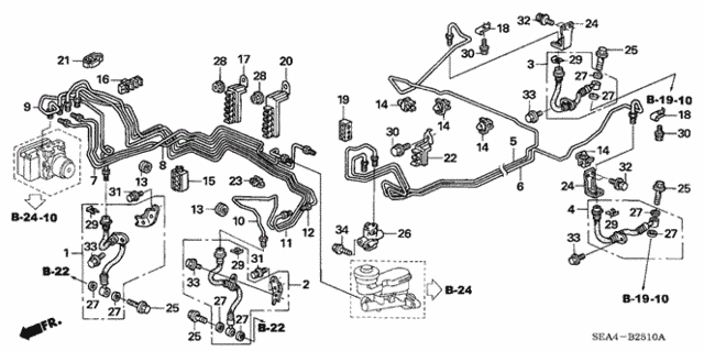 Brake Lines (VSA) for 2004 Acura TSX #0