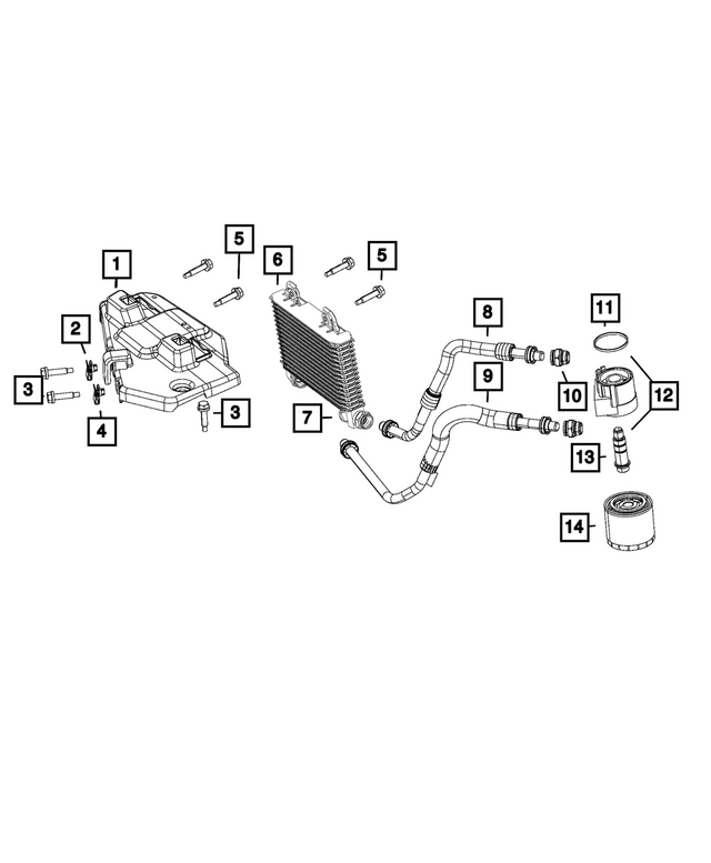 68304642AB - Engine: Oil Cooler Inlet Hose for Mopar Image image