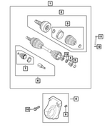 68440046AA - Differential and Drive Line: Axle Half Shaft, Right for Mopar Image
