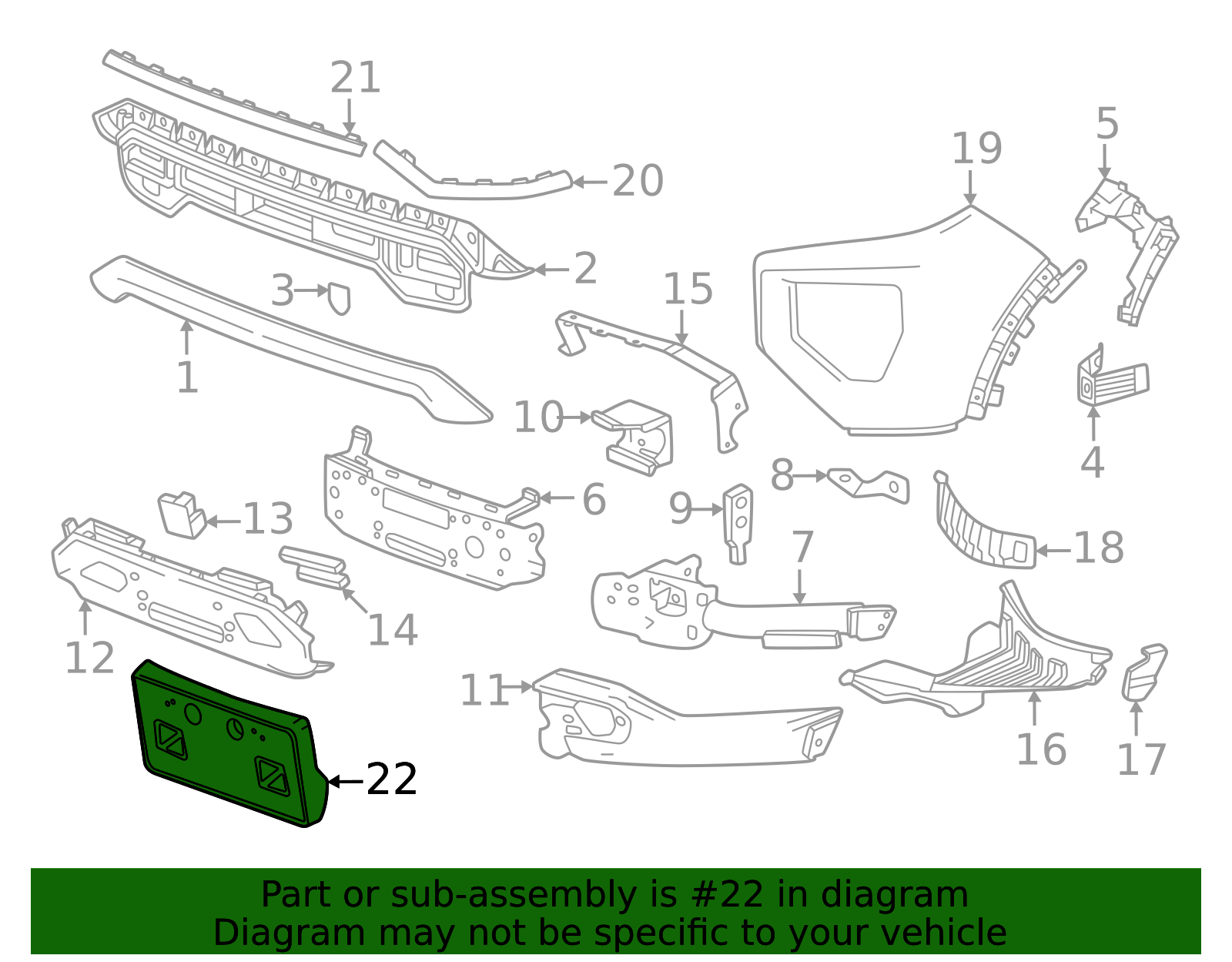 2024-2026 GM License Bracket 86549866 GM | GMPartsDirect.com