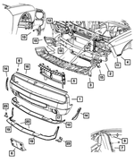 68109837AA - Frame, Bumper and Fascia: Front Air Dam for Mopar Image image