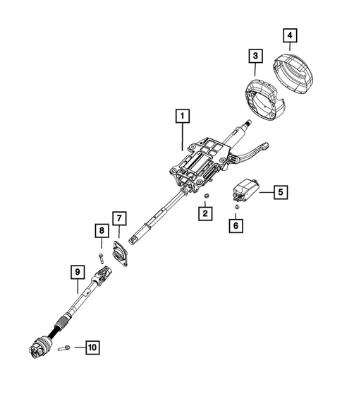 Steering Column and Intermediate Shaft for 2021 Jeep Gladiator #0