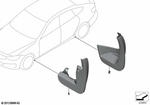 82162333951 - Retrofitting / Conversion / Accessories: Set Mud Flaps, Front for BMW Image