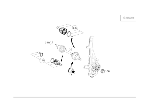 4MATIC&reg; Front Axle Shaft for 2017 Mercedes-Benz GLE63 AMG S #0