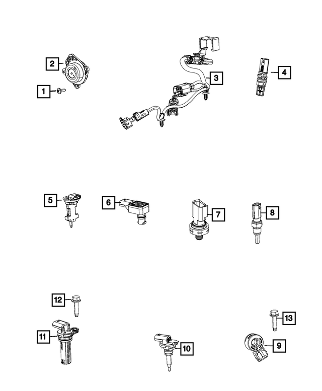 68217702AD - Electrical: Fluid Temperature Sensor for Mopar Image