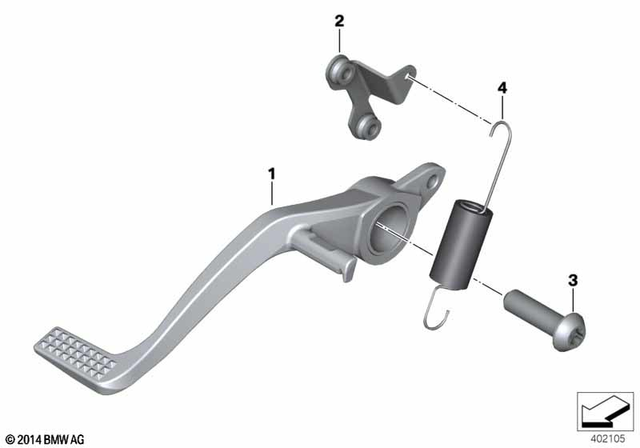 46718553838 - Pedals: Brake Pedal -  for BMW-Motorrad Image