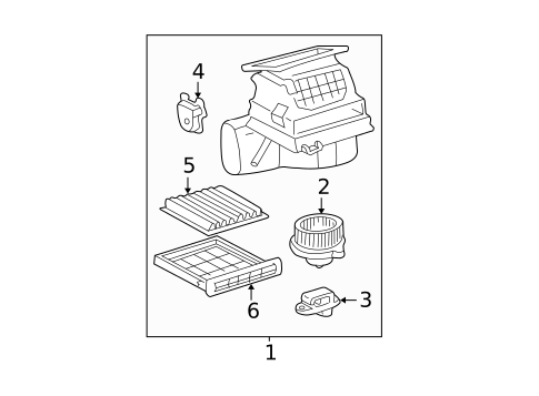 Blower Motor & Fan for 2001 Toyota RAV4 #0