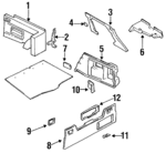 8496369A00 - : Trunk Trim Bracket for Nissan: Sentra Image