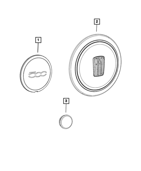 Wheel Covers and Center Caps for 2018 Fiat 500 #0