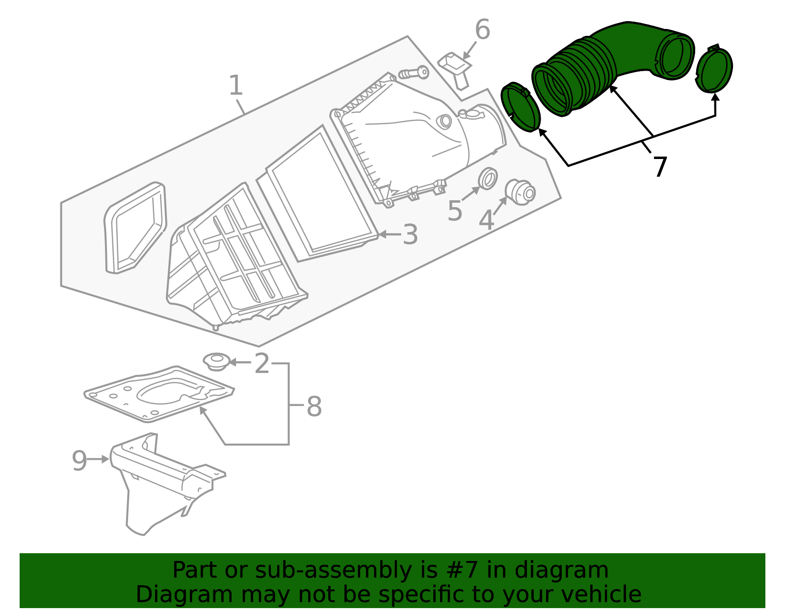 2007-2016 GM Air Cleaner Outlet Duct 20917396 | Awesome Parts GM