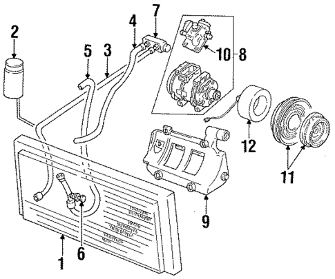 Condenser, Compressor & Lines for 1995 Chrysler LHS #0