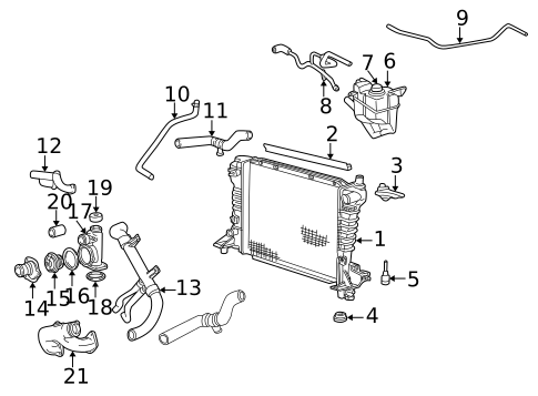 Radiators, Coolers & Related Components for 2002 Ford Thunderbird #0
