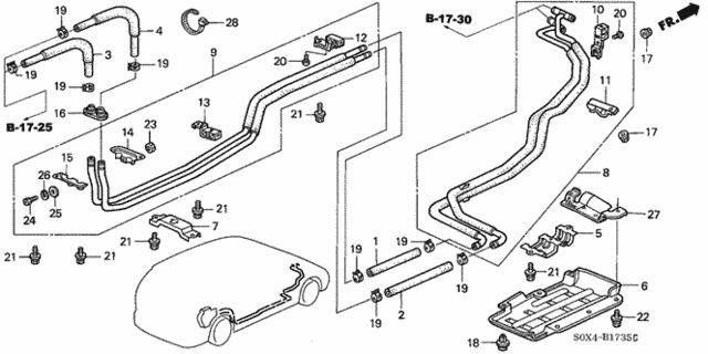 Rear Water Hose for 2000 Honda Odyssey #0