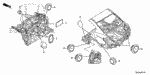 74241TS6H00 - Interior/Bumper: INSULATOR, DASHBOARD CENTER (UPPER) for Honda Image