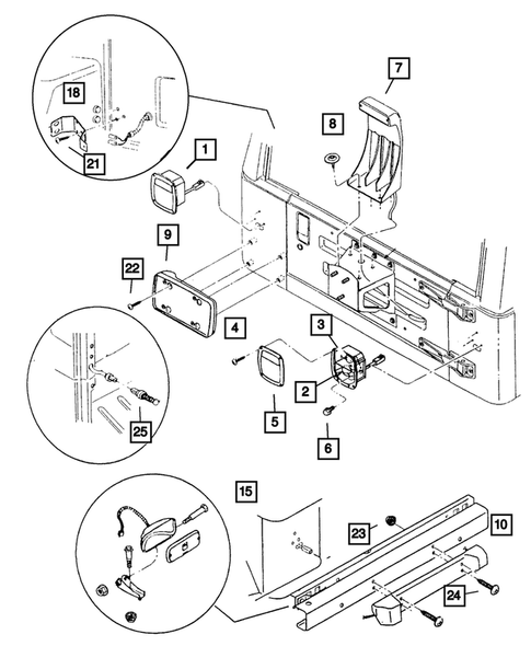 Lamps - Front, Rear and Courtesy for 2002 Jeep Wrangler #1