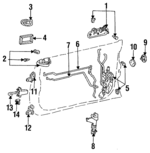 6921032100C0 - Body: Handle, Outside for Lexus: ES300 Image