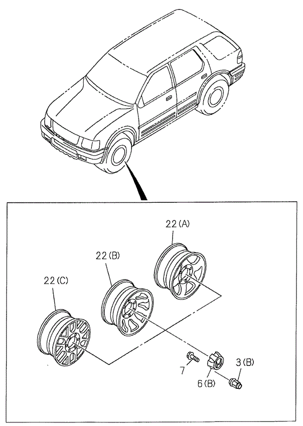 Wheels (Aluminum) for 2000 Honda Passport #0