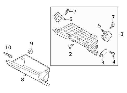 Glove Box for 2019 Hyundai Elantra GT #0