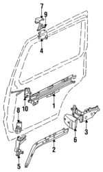 MB676528 - Body: Slide Rail for Mitsubishi: Expo LRV Image