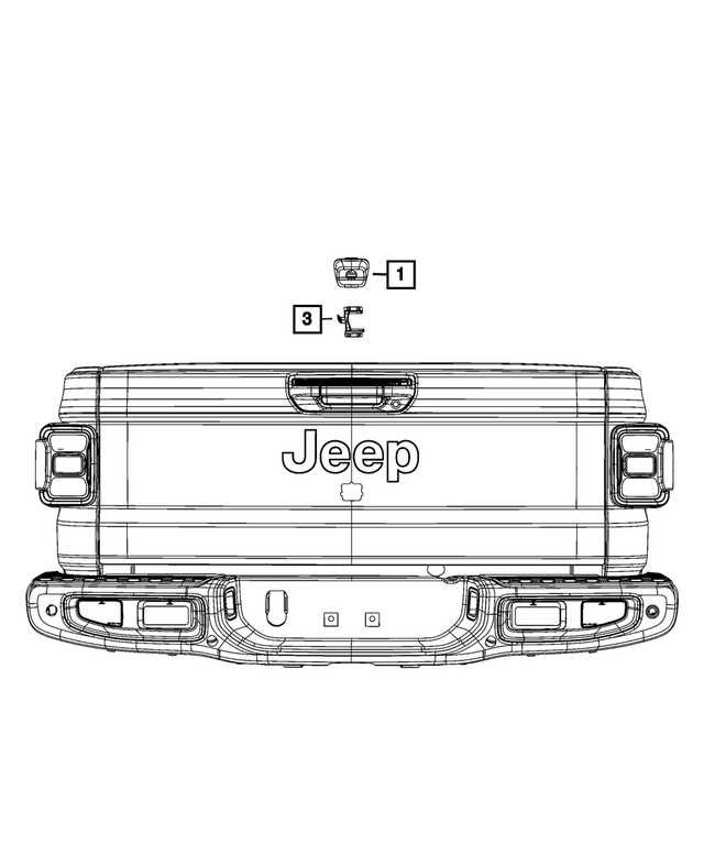 6NN98GGEAD - Electrical: With Bezel Camera Assembly for Jeep: Gladiator Image