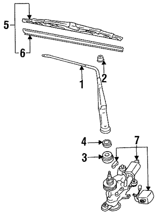 8521427H90 - : Back Glass Wiper Blade Refill for Toyota Image