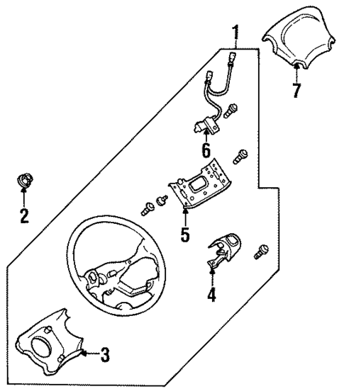 Steering Wheel & Trim for 1995 Isuzu Rodeo #1