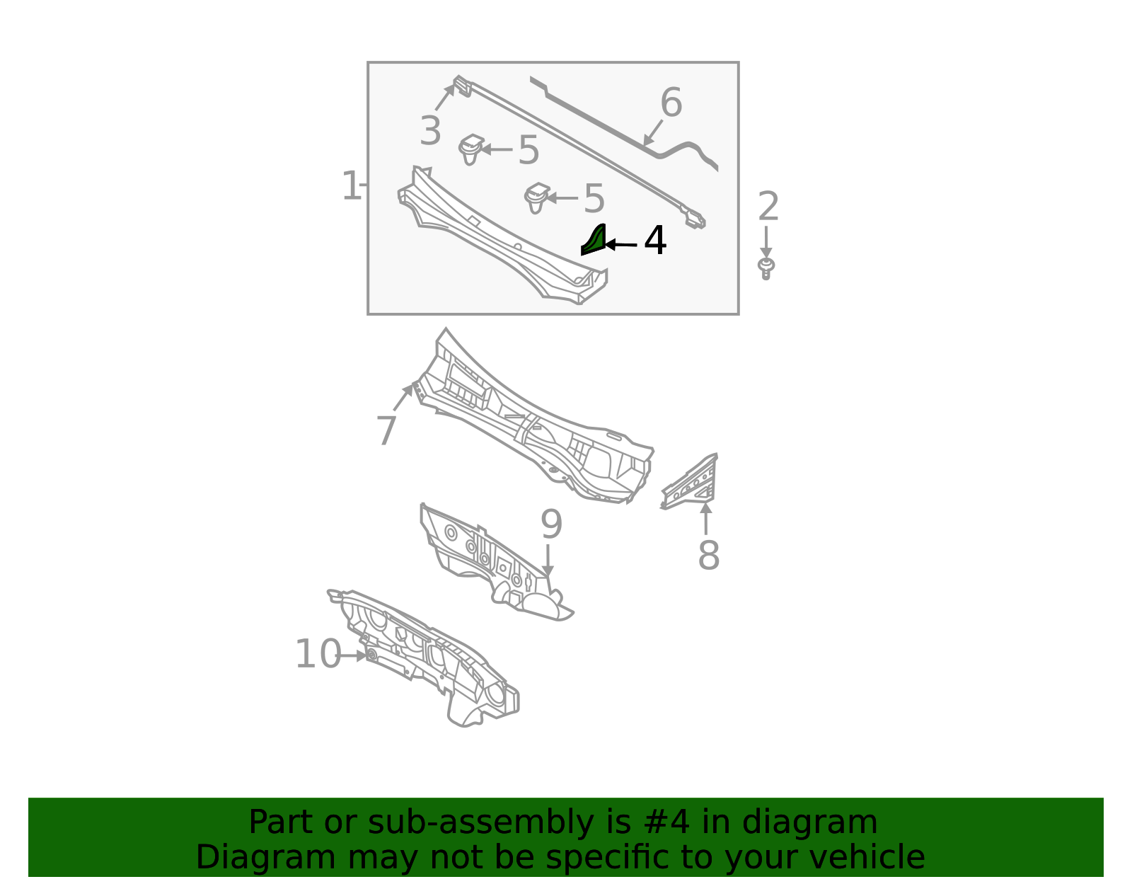 86432-R5100 - Side Seal 2021-2025 Kia Sorento | Kia.Parts Store