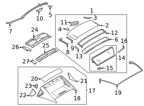 Interior Trim - Top for 2022 Mazda MX-5 Miata #0