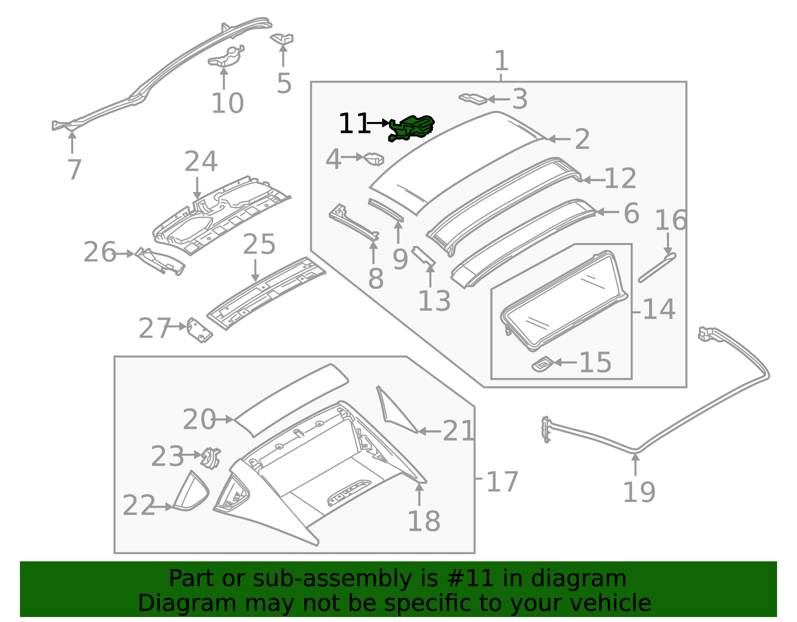 N248-R1-3A0B - Convertible Top Latch 2017-2025 Mazda MX-5 Miata
