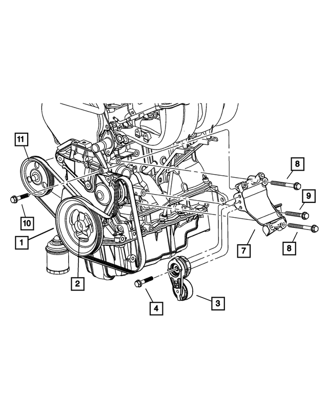 5281480AA - : Alternator Bracket for Mopar Image