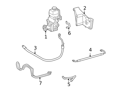 Pump & Hoses for 1997 Mercedes-Benz E 420 #0
