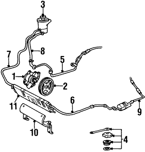Pump & Hoses for 2001 Lincoln Continental #0