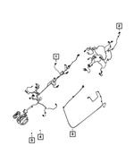 68263826AC - Electrical: Front Door Wiring, Left for Ram: 1500, 2500, 3500 Image