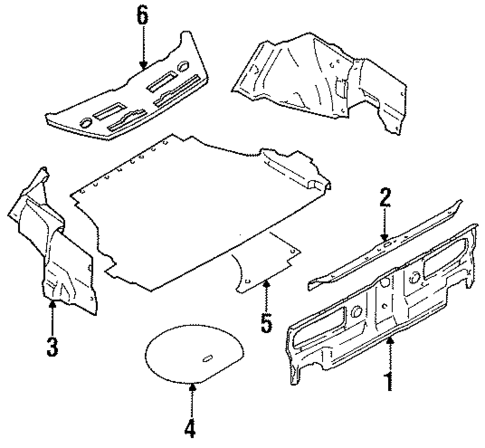 Interior Trim - Rear Body for 1987 Nissan Maxima #0