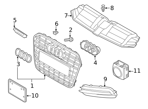 Grille & Components for 2013 Audi A6 #1