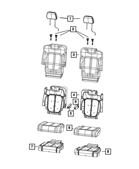 Rear Seats - Second Row for 2023 Jeep Grand Cherokee L #13