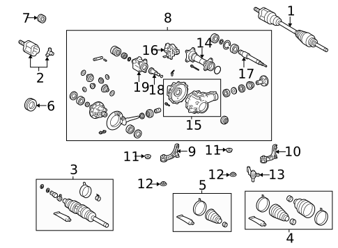 Carrier & Front Axles for 2000 Toyota Tacoma #0